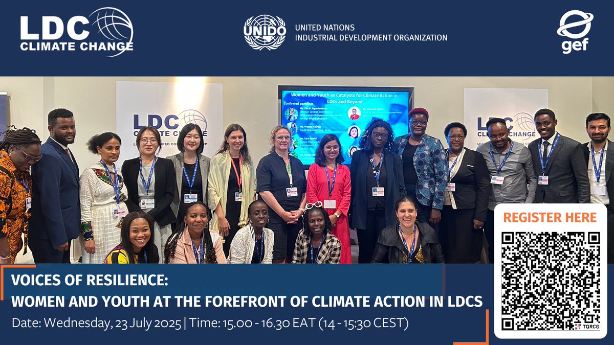 #itstoday 

Don't miss the 'Voices of Resilience' webinar today!

Join us to hear from Women and Youth leading climate action! 

📅 Webinar: Voices of Resilience 
🗓️ 23 July | 🕝 2:00–3:30 PM CEST 

🔗 Register here: bit.ly/4kFFbGu 

#LDCs #WomenInClimateAction