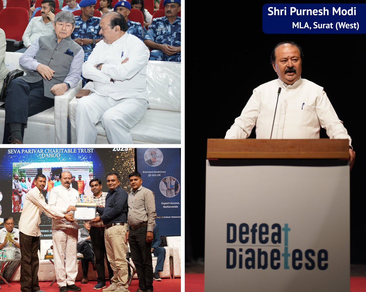 “Grateful beyond words for the encouragement from Shri <a href="/purneshmodi/">Purnesh Modi</a>  Ji, Hon’ble MLA of Surat West. 

Your steadfast support for community health gave our mission powerful momentum. 

Thank you for standing with us on this vital journey. 

#DefeatDiabetese