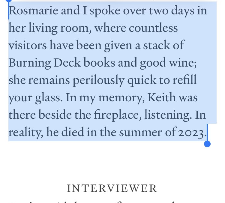 E_Film_Blog's tweet image. I can’t wait to read this. I’m sure he’s been working on the book for a lot longer, but given that he interviewed Rosmarie Waldrop for the Fall 2024 Paris Review, and signs of his intro with this note for Keith, I wouldn’t be surprised if their presence looms over this book.