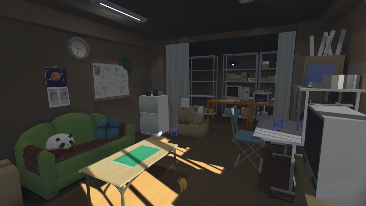 mokkei_VE's tweet image. 『The Future Gadget Lab Steins;Gate』
『シュタインズ・ゲート』の未来ガジェット研究所の再現ワールドが来てて感動
まだ制作中らしいけど現段階でもかなり再現されてる
それにテクスチャレベルで一から作っているっぽいのも熱意を感じて良い
vrchat.com/home/world/wrl…
