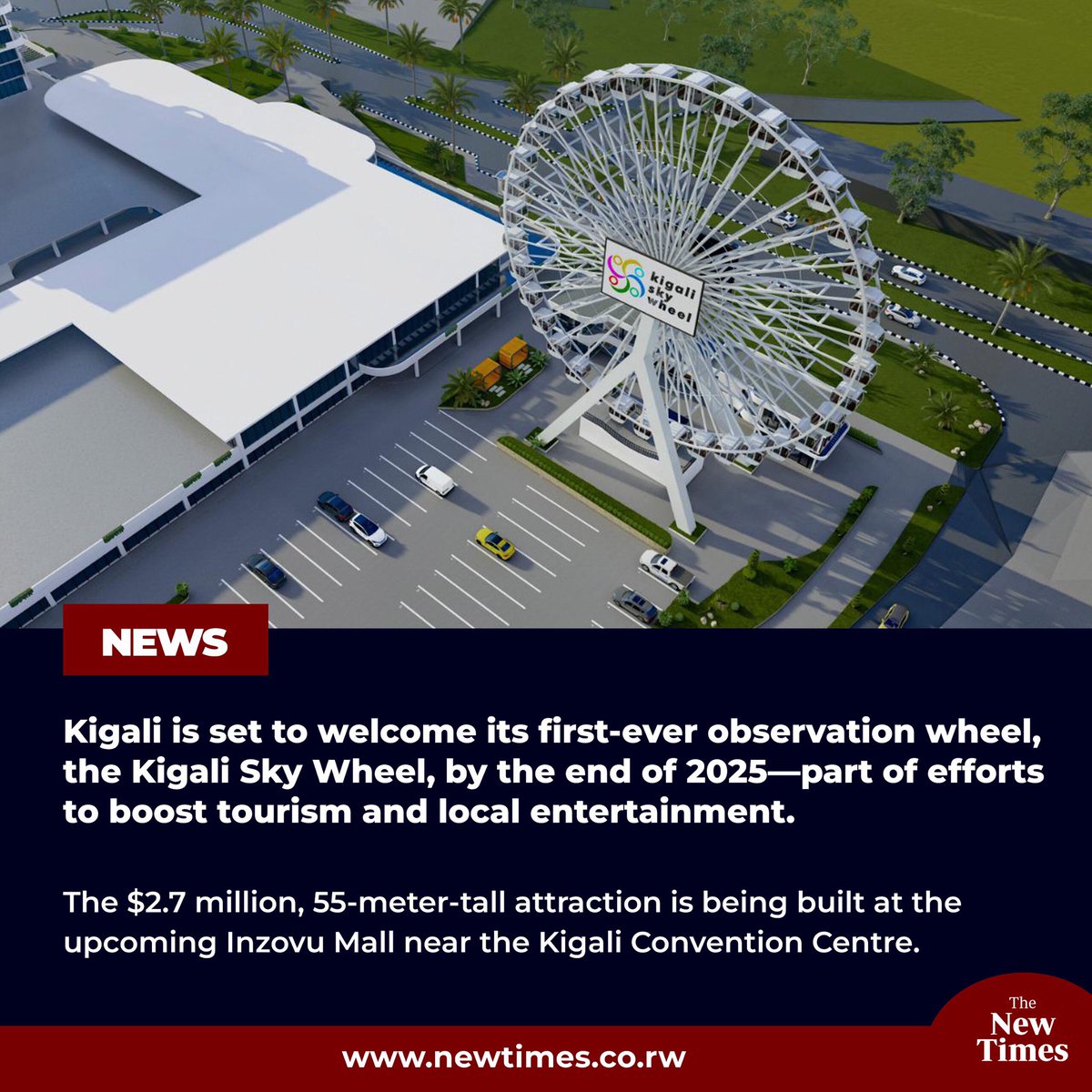 Kigali is set to welcome its first-ever observation wheel, the Kigali Sky Wheel, by the end of 2025—part of efforts to boost tourism and local entertainment.

READ: newtimes.co.rw/article/28297/…