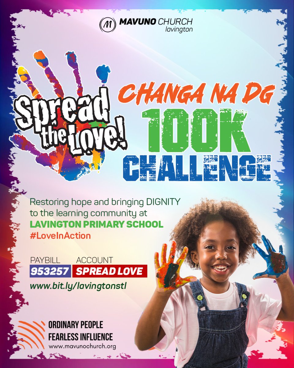 As Mavuno Church Lavington family we have asked ourselves: What would it mean to be hands &amp; feet of Jesus Christ in our community? #ChangaNaDG is an exciting opportunity for us to do just that! Through our discipleship groups we are #spreadingtheLove at Lavington Primary School