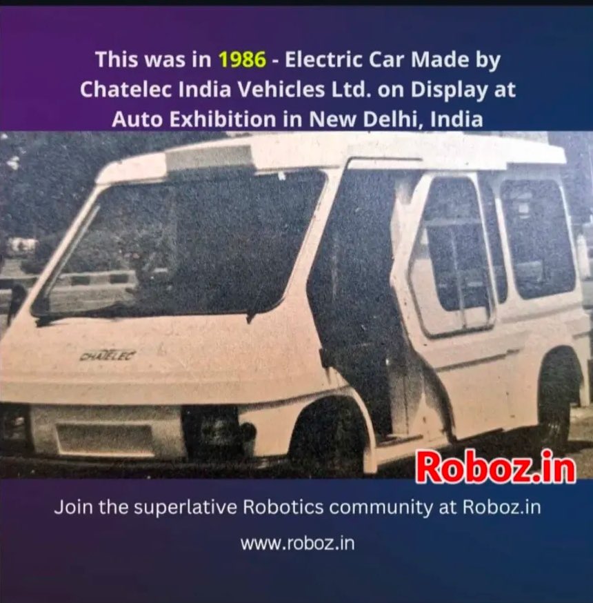 ShivrattanDhil1's tweet image. While everyone’s busy glorifying Tesla as the 8th wonder, many might not even know that India had its own electric vehicle prototype way back in the mid-80s.
This EV was developed by a Pune-based firm called Chatelec India Vehicles Ltd and was showcased at an auto exhibition in…
