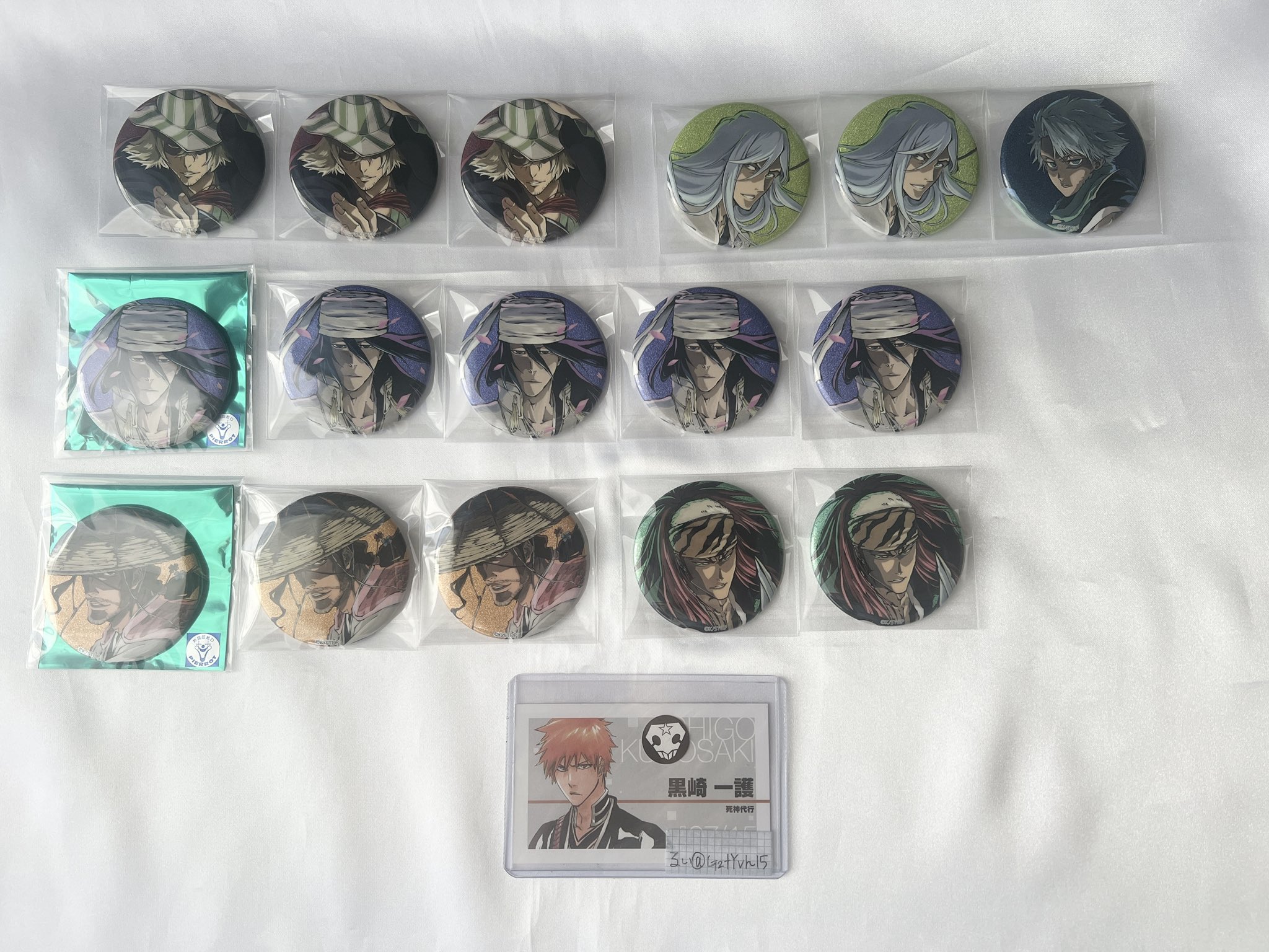 BLEACH 京楽　缶バッジ　CALL YOUR NAME BLEACH WORLD京楽春水 缶バッジ 7点 セット - メルカリ