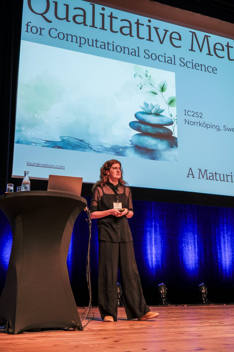 IC2S2's tweet image. Day 2 Keynotes kicked off with Laura Nelson&apos;s inspiring presentation, “Why Qualitative Research Needs Computational Social Science”. What is the state of this maturing field called qualitative computational methods? What are the ongoing debates and futures? #ic2s2
