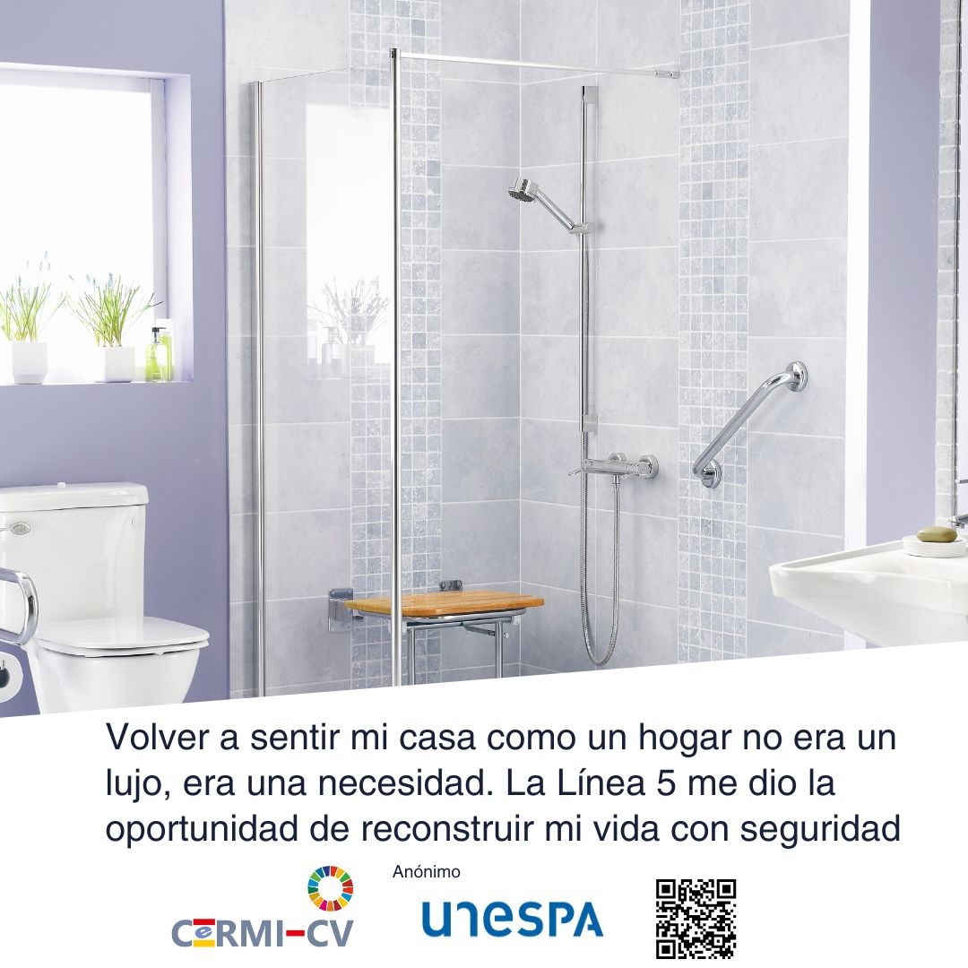 "Volver a sentir mi casa como un hogar no era un lujo, era una necesidad."
👩‍🦽Si también te afectó la #DANAValencia y necesitas adaptar tu vivienda, no estás solo/a.
Solicita la Línea 5 y recupera tu sensación de hogar y seguridad👉ayudas-dana.cermicv.es/.../linea-5-ad…
#asegurandolainclusión