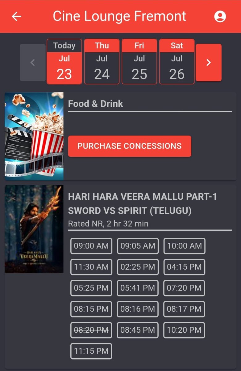 #HariHaraVeeraMallu USA Premieres begin from 9 AM PST / 11 AM CST / 12 PM EST in select locations🔥

@CineLoungeUSA Fremont, CA &amp; Niles, IL shows are live now!

More locations will be added first thing in the morning💥