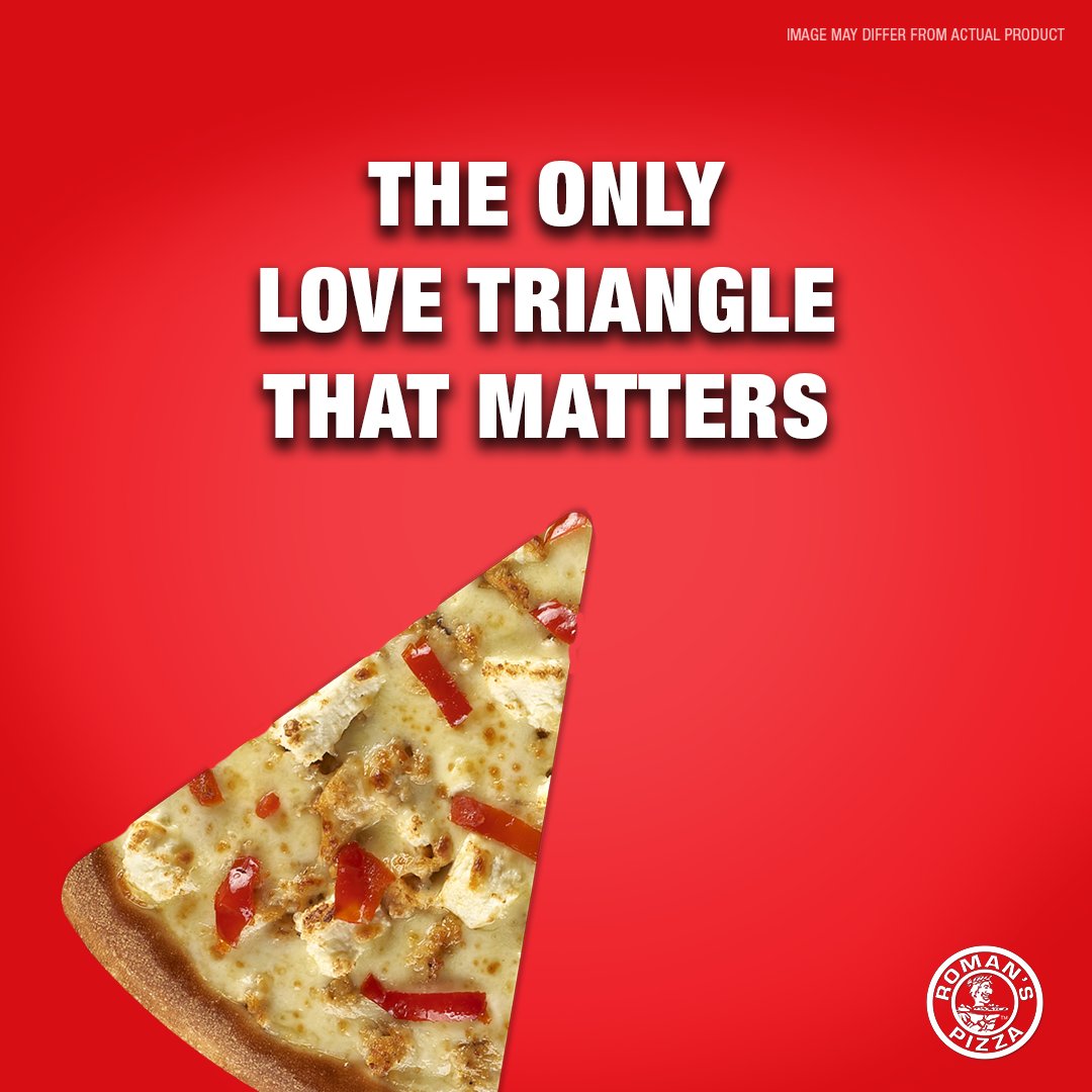 The only love triangle that matters… 🍕❤️
Who’s ready for a slice? 👇

#RomansPizza #LoveTriangle #ForeverPizza