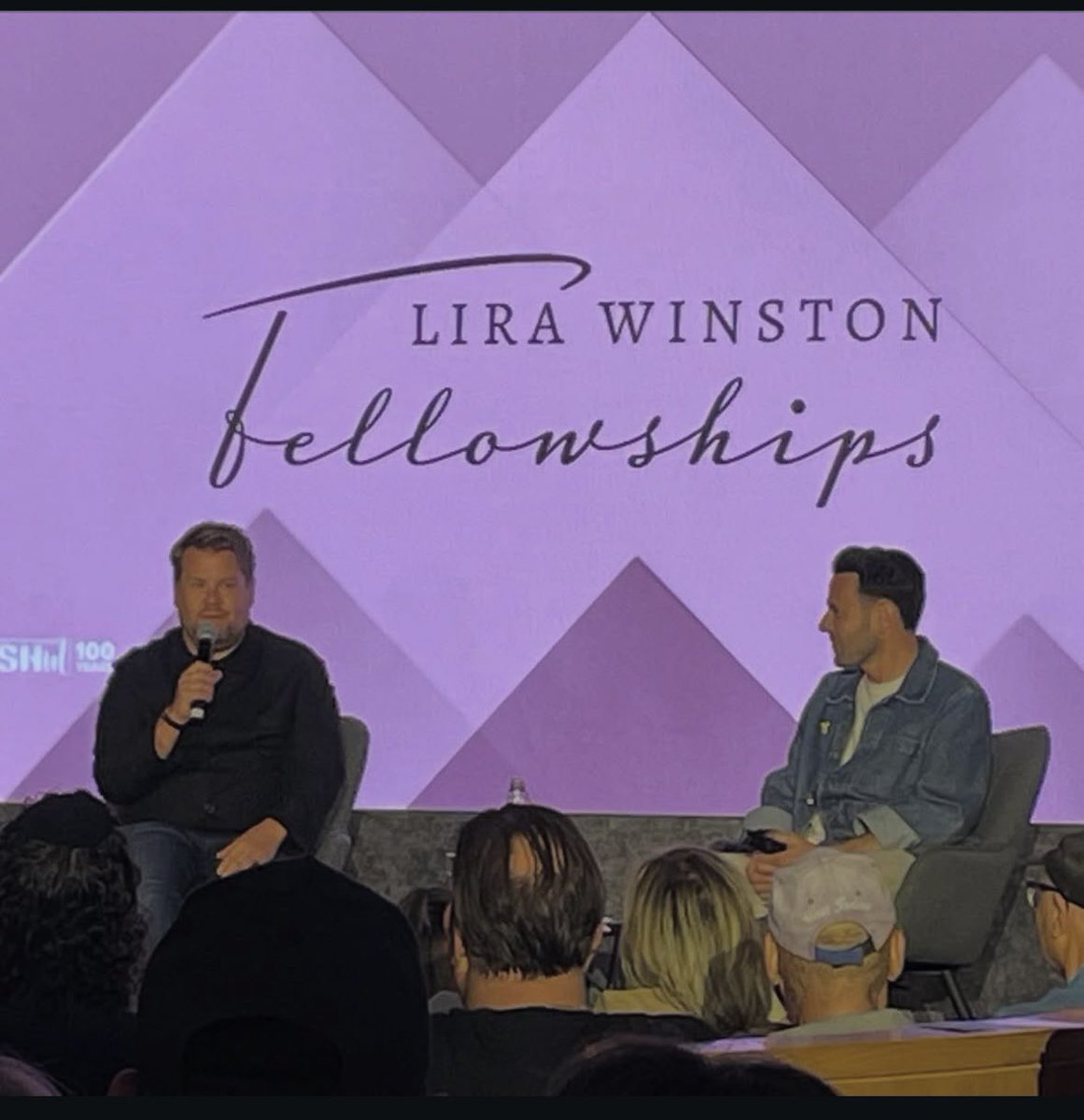 KarenPollock100's tweet image. A wonderful conversation between Ben Winston and James Corden last night. Entertaining, insightful, heartwarming.