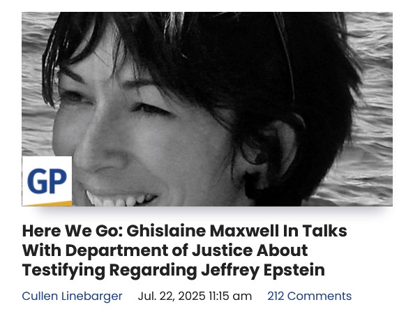 RogerP23486's tweet image. Ghislaine Maxwell In Talks With Department of Justice About Testifying Regarding Jeffrey Epstein
It makes sense to make a deal with her. In exchange for testifying against a certain number of high profile clients, she could have her sentence substantially reduced. Might want to…