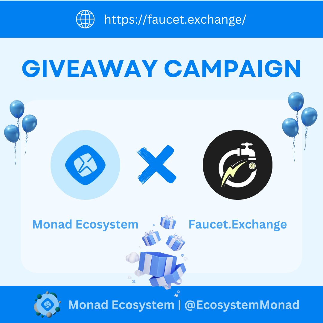 Base Community (@basecommunityy) on Twitter photo GIVEAWAY CAMPAIGN 🪂
🎁 Rewards: 200 $MON
1⃣ Follow <a href="/EcosystemMonad/">Monad Ecosystem</a> & <a href="/Faucet_Ex/">Faucet.Exchange</a>
2⃣ Like + RT
3⃣ Drop your MON wallet address
⏰ 24H (hurry up!)
#Monad #MonadTestnet #Giveaway GIVEAWAY CAMPAIGN 🪂
🎁 Rewards: 200 $MON
1⃣ Follow <a href="/EcosystemMonad/">Monad Ecosystem</a> & <a href="/Faucet_Ex/">Faucet.Exchange</a>
2⃣ Like + RT
3⃣ Drop your MON wallet address
⏰ 24H (hurry up!)
#Monad #MonadTestnet #Giveaway