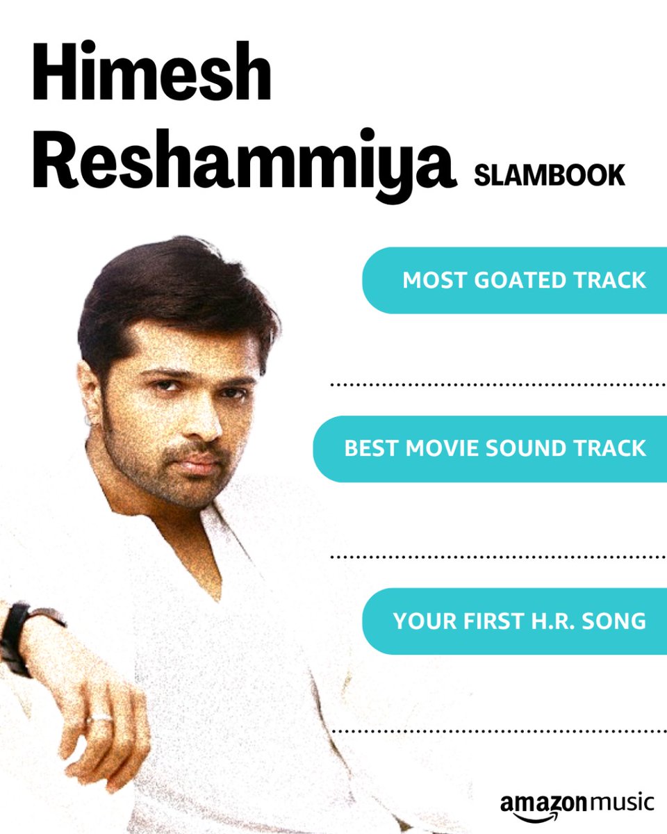 AmazonMusicIN's tweet image. It’s Himesh Reshammiya’s birthday 🛐🕺🪩
Calling all the fans to fill the slam book for a surprise 👀
#HappyBirthday