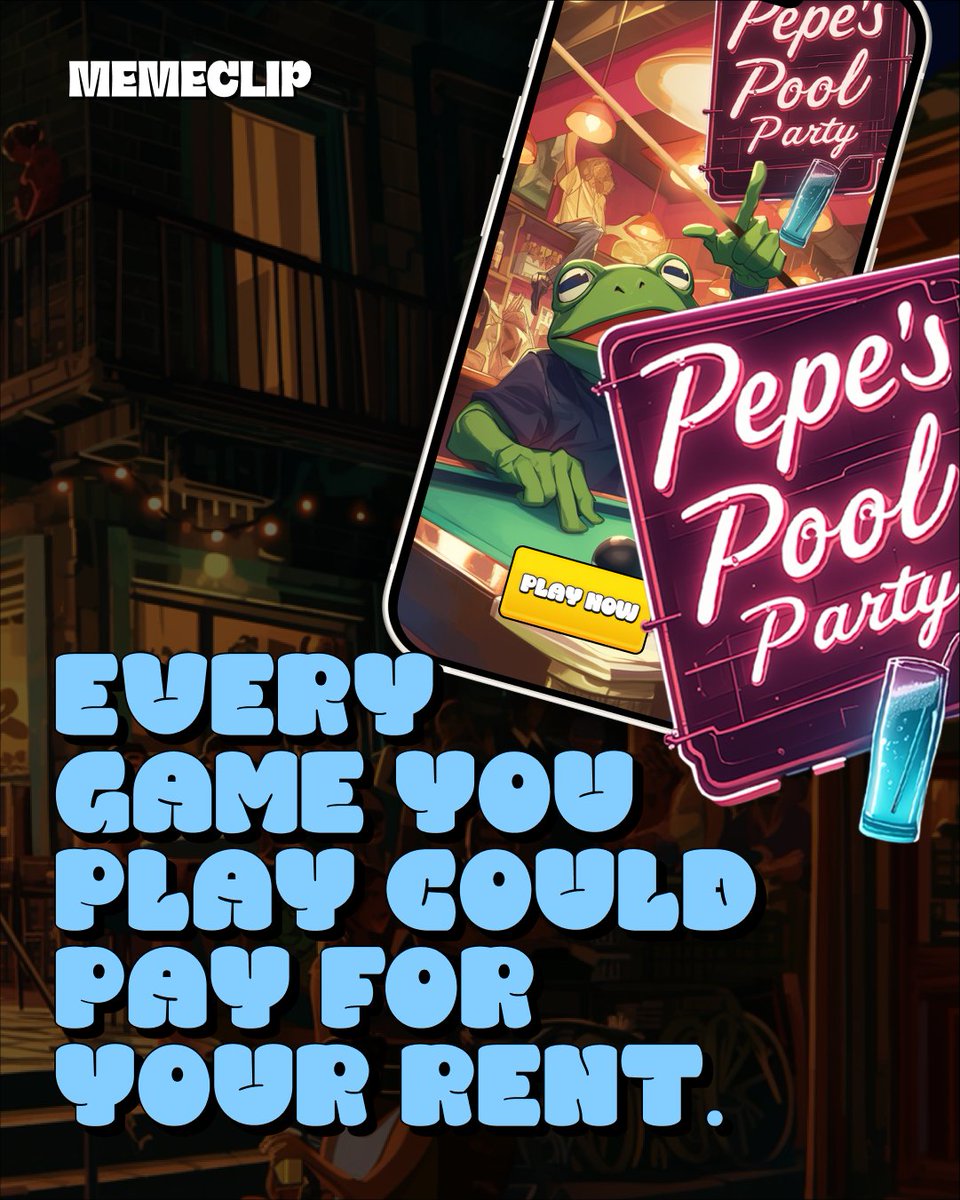 Meme coins gave you vibes.

MemeClip gives you utility.

Play games. Earn tokens. Pay rent.

Presale is live memeclip.io