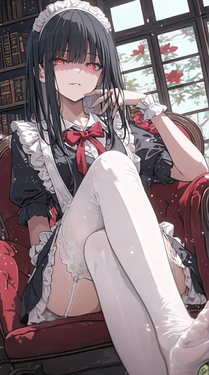 Hoshimiko_AIart's tweet image. クスクス……とっても良い眺めよ？