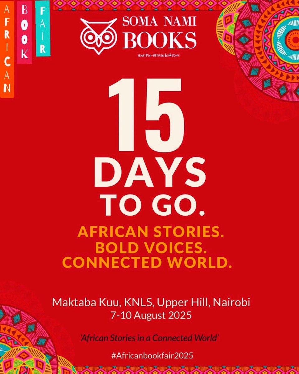 15 DAYS TO GO!!🥳🔥🥁
Join us at the African Book Fair as we hold thought provoking panels with thought provoking questions such as 'In whose language  are we writing?’ With the focus being writing in African tongues.📚✍️🤔

Mark your calendars📌
#africanbookfair2025 #readafrica
