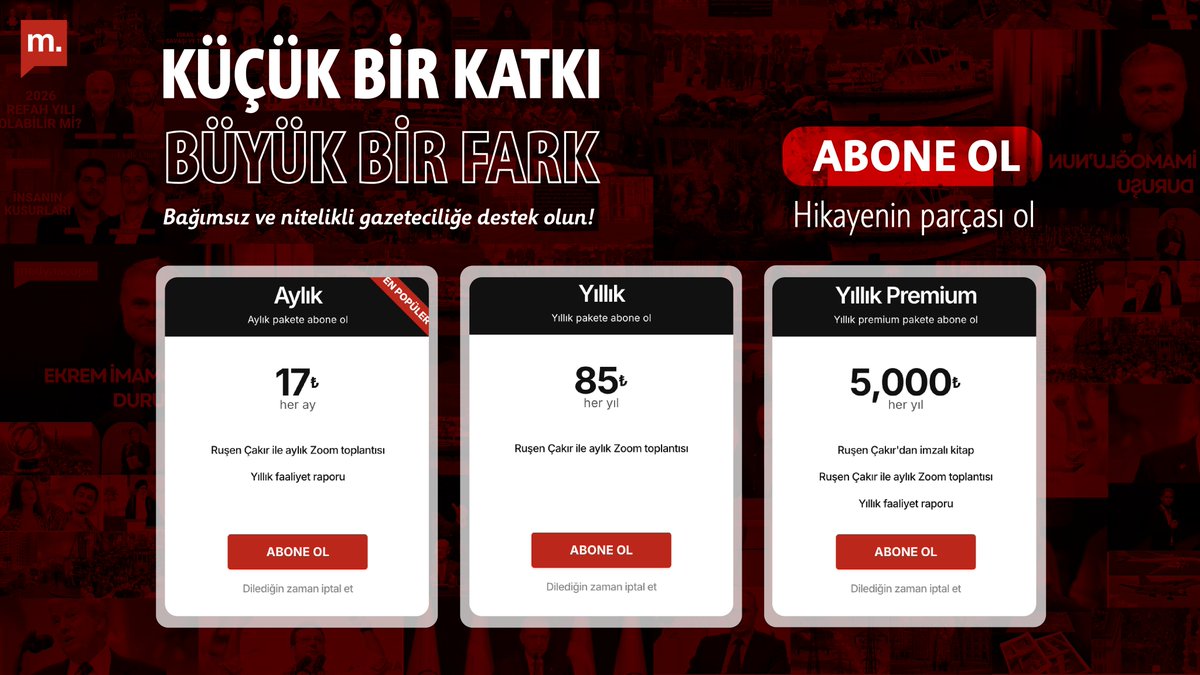 medyascope's tweet image. Yeni gelir modelimizle tanışın 👉 abonelik.medyascope.tv
Birlikte büyüdük, birlikte direndik. Şimdi birlikte sürdürelim. Bize katıl ve hikayenin parçası ol.
25 TL destek ver ➤ iyzi.link/AKHJCg
50 TL destek ver ➤ iyzi.link/AKHJDA
100 TL destek ver ➤…
