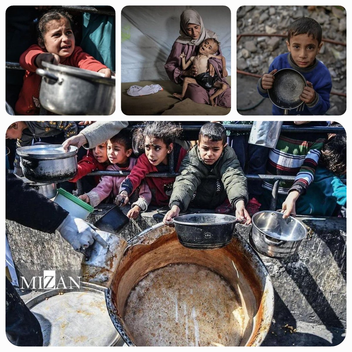 miss_nargol_313's tweet image. غزه؛ جایی که کودکان در حسرت تکهای نان می مـ.ـیرند.
تصاویری که دل سنگ را آب میکند!
#غزه_تموت_جوعاً
