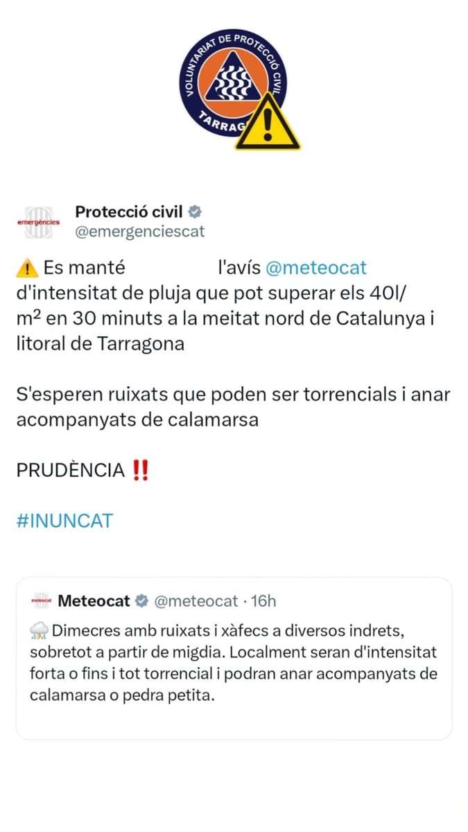 AV Protecció Civil TARRAGONA (@avpctarragona) on Twitter photo 