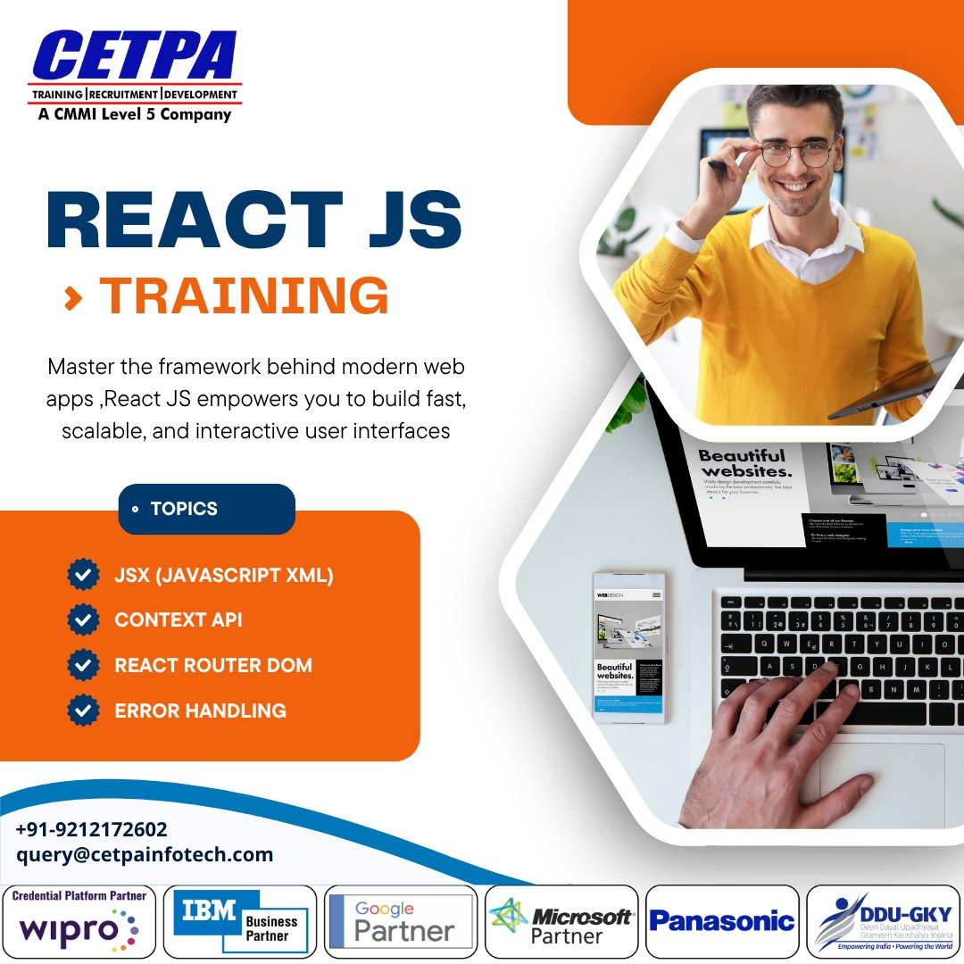 cetpainfo's tweet image. 🚀Build modern web apps with React JS! Join CETPA’s React JS Training and master the most powerful front-end framework to create fast, scalable, and user-friendly interfaces.
.
Apply Now: cetpainfotech.com/technolgy/reac…
.
#cetpainfotech #reactjstraining #frontenddevelopment