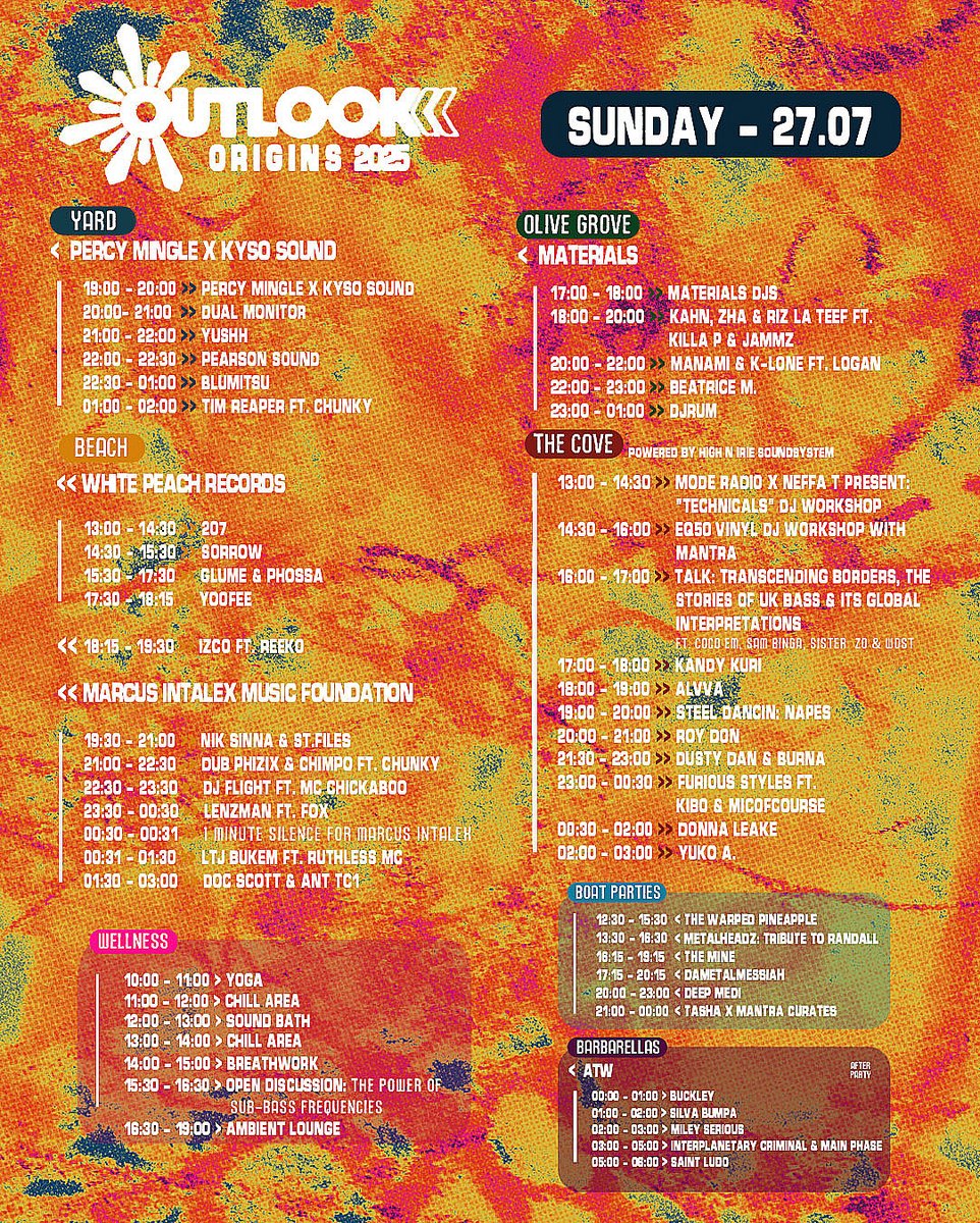docscott31's tweet image. 27.07.25 : Outlook Festival, Croatia.
This one will be extra special this year as we celebrate our lost brothers Marcus Intalex and DJ Randall. ❤