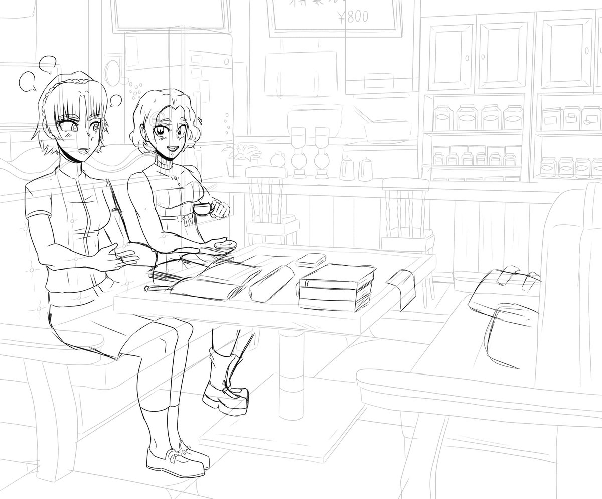 Ibuki_draws's tweet image. Here's a WIP for a big BIG piece I'm supposed to do.
I need to redraw Haru on this, she doesn't have the correct floof. (It's an old wip, a month or so ago.)
BUT IT'S MAKOHARU GUYS.
#Makoharu #Okujima