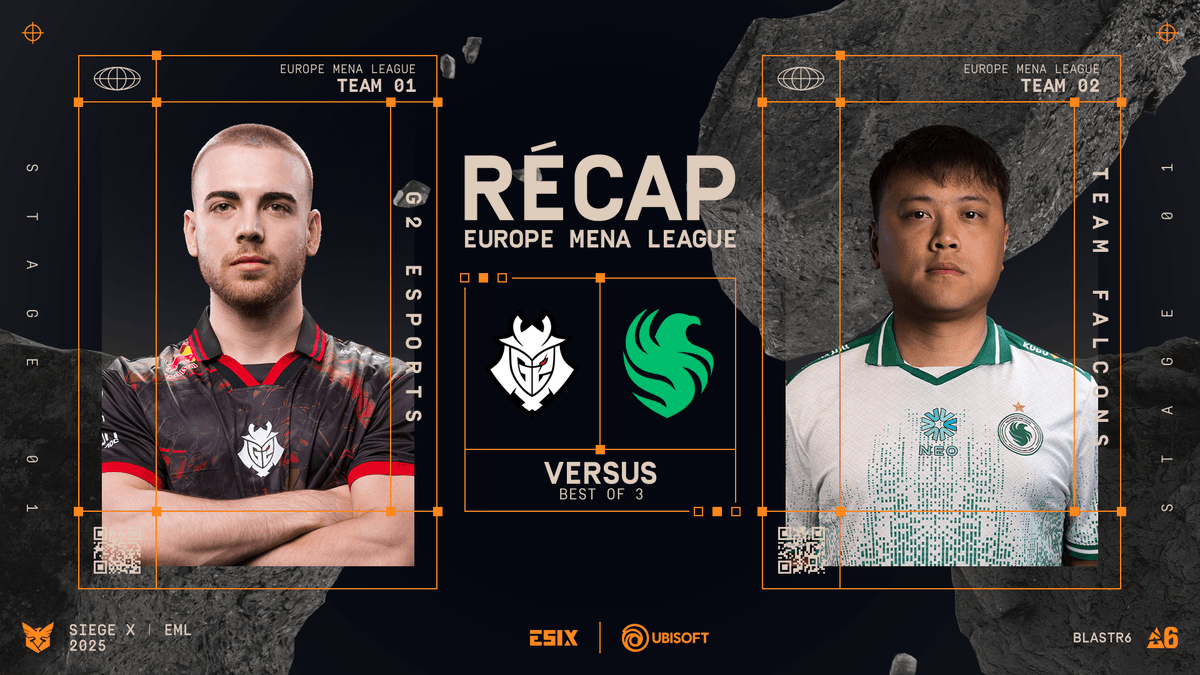 ESIX_FR's tweet image. Vous n&apos;avez pas suivi la magnifique finale d&apos;EML entre @G2Rainbow6 &amp;amp; @FalconsEsport ? Session rattrapage dès maintenant avec le récap de bon matin 🥰

🎬 youtu.be/a2V3fe31aBE