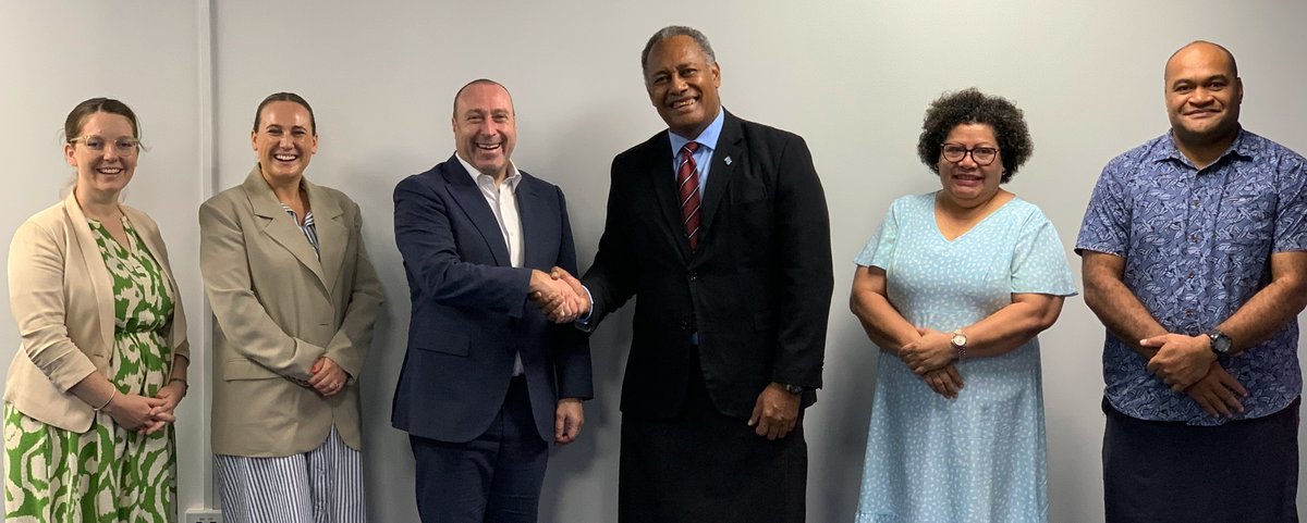 Ministry of Rural and Maritime Development and DM (@mrmdfiji) on Twitter photo Minister for <a href="/MRMDFiji/">Ministry of Rural and Maritime Development and DM</a> Hon. Sakiasi Ditoka received a courtesy visit from <a href="/AusHCFJ/">Peter Roberts</a> today. The meeting reaffirmed strong Fiji-Australia ties & highlighted ongoing collaboration in rural development, disaster resilience, and regional response efforts. Minister for <a href="/MRMDFiji/">Ministry of Rural and Maritime Development and DM</a> Hon. Sakiasi Ditoka received a courtesy visit from <a href="/AusHCFJ/">Peter Roberts</a> today. The meeting reaffirmed strong Fiji-Australia ties & highlighted ongoing collaboration in rural development, disaster resilience, and regional response efforts.