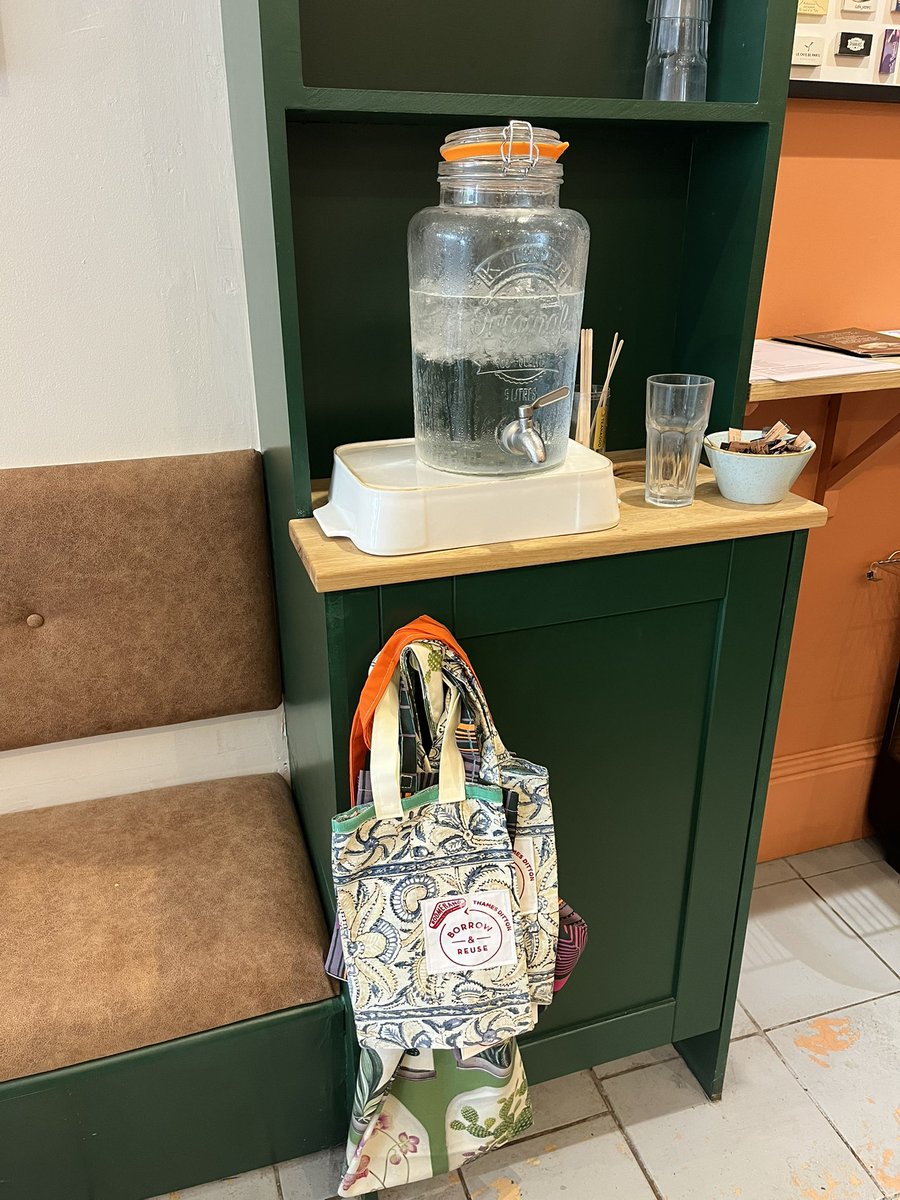 We are so proud that <a href="/TDHighStreet/">Thames Ditton High Street Retailers' Association</a> is committed to being single-use <a href="/PlasticFreeTD/">Plastic Free Thames Ditton</a> Here at the Coffee Pot coffee shop customers can pick up a free #reusable #TDBoomerangBag for their shopping plus fill up on free <a href="/RefillTD/">Refill Thames Ditton</a> tap water 
<a href="/SAS_London_/">SurfersAgainstSewage_London</a>