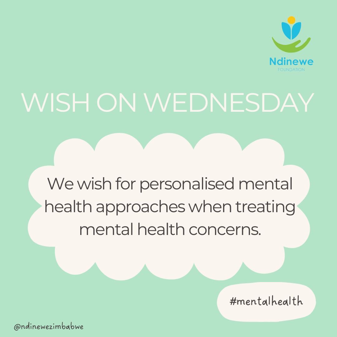ndinewezimbabwe's tweet image. Wish on Wednesday
Because experiences differ , support should be tailored and shaped by each person’s unique story, needs, and circumstances. 💙
Join us in making this wish!
#Ndinewe
#EndtheStigma
#MentalHealthAwareness