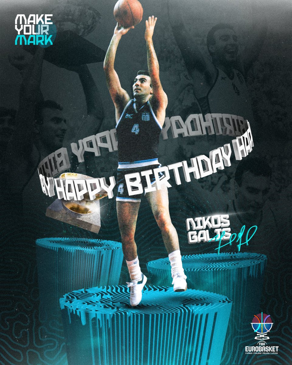 EuroBasket's tweet image. The hero of ๐ฌ๐ท first #EuroBasket triumph ๐
๐ Happy Birthday to Nikos Galis, who claimed MVP and Top Scorer honors in 1987 averaging 37.0 points per game!