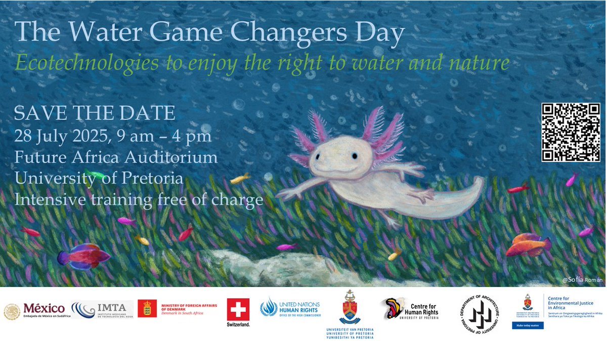 UPTuks's tweet image. Water Game Changers Day is happening on 28 July at Future Africa. Open to all UP students and the public, the event will explore sustainable water solutions and launch the Water Game Changers Award. Watch the video to learn more: ow.ly/cJ7250Wt4uM

#WaterGameChangers…
