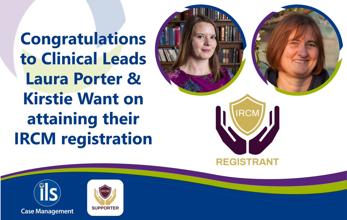 🎉 Huge congratulations to our Clinical Leads, Laura Porter and Kirstie Want, on achieving their IRCM Registration as individual professionals!

This reflects their strong commitment to professional standards and personal development. As Registered Case Managers, they meet the