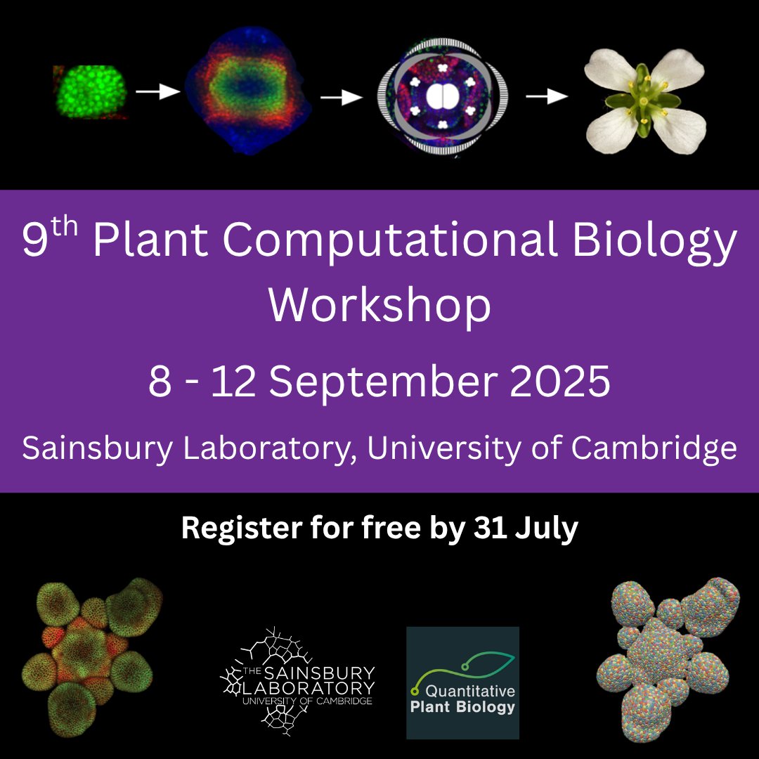 qpb_journal's tweet image. Don’t miss out! Last weeks left to register for the Plant Computational Biology Workshop 2025, sponsored by us here at @qpb_journal Deadline 31 July - slcu.cam.ac.uk/computational-…
#plantscience #modelling