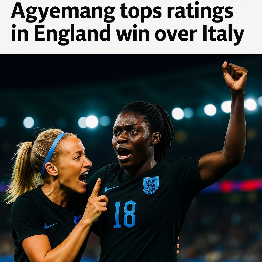 ThreadSnatcher (@threadsnatcher) on Twitter photo AGYEMANG. TOP RATED. TOP TIER. TOP TIER.
Italy came for a match—she gave them a masterclass.
She didn’t just play football… she dropped a mixtape on the pitch.
Absolute takeover from minute one.
<a href="/ThreadSnatcher/">ThreadSnatcher</a> ⚽🔥 #Lionesses #ENGITA #WomensFootball AGYEMANG. TOP RATED. TOP TIER. TOP TIER.
Italy came for a match—she gave them a masterclass.
She didn’t just play football… she dropped a mixtape on the pitch.
Absolute takeover from minute one.
<a href="/ThreadSnatcher/">ThreadSnatcher</a> ⚽🔥 #Lionesses #ENGITA #WomensFootball