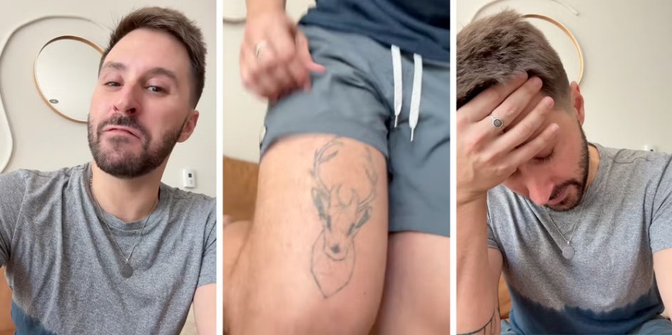 rafdebugger's tweet image. After nearly 4 years, Ephemeral&apos;s &quot;made to fade&quot; tattoo is still going strong on Brandon&apos;s leg-and he&apos;s seriously regretting it. Would you risk it?  dailydot.com/news/ephemeral…