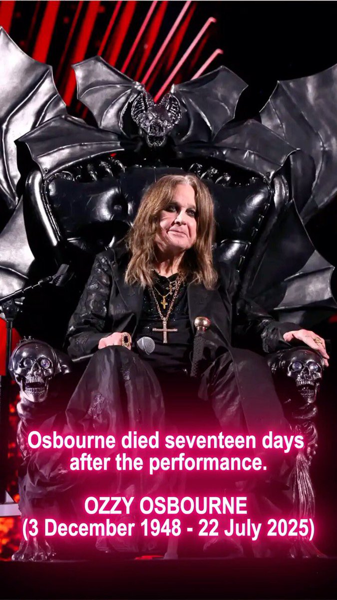 suaramasmusik's tweet photo. R.I.P. Ozzy Osbourne

https://t.co/4jKhFKEqdO

#BlackSabbathForever #BlackSabbath 
#OzzyOsbourne https://t.co/N5V2WH4aYF