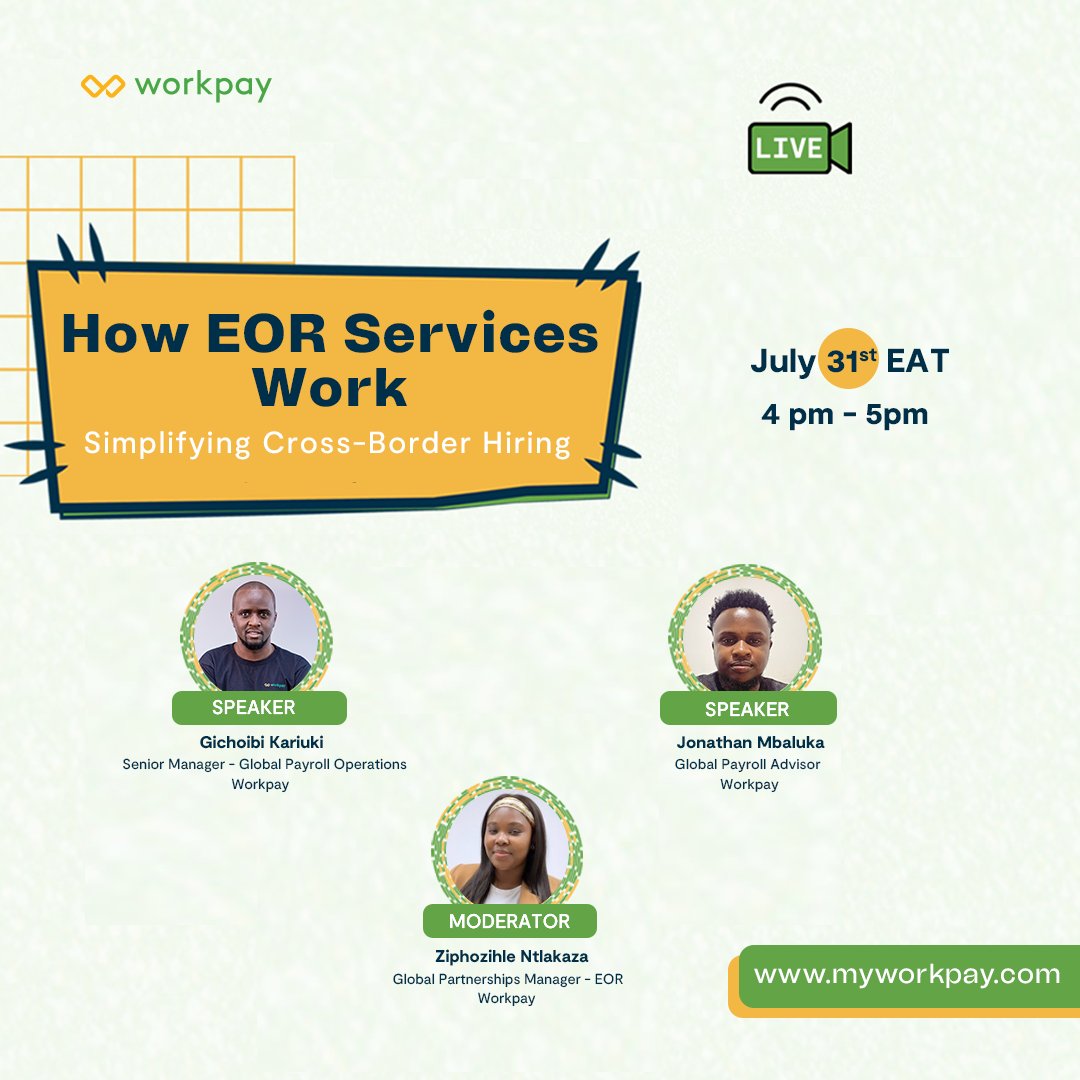 68% of business leaders say their biggest blocker to global growth isn’t funding or talent , it’s regulations.

If hiring across borders feels like a maze, you’re not alone.

🗓️ On July 31st, join us for a live session on how EOR helps you scale without setting up legal entities