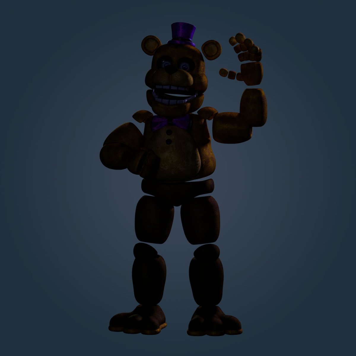 AlexExodius's tweet image. Some more work on Fredbear! Currently working on his endo, the part that kills msot projects ^^"
#b3d #blender #fnaf #fredbear