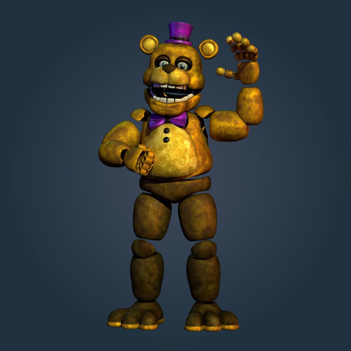 AlexExodius's tweet image. Some more work on Fredbear! Currently working on his endo, the part that kills msot projects ^^"
#b3d #blender #fnaf #fredbear