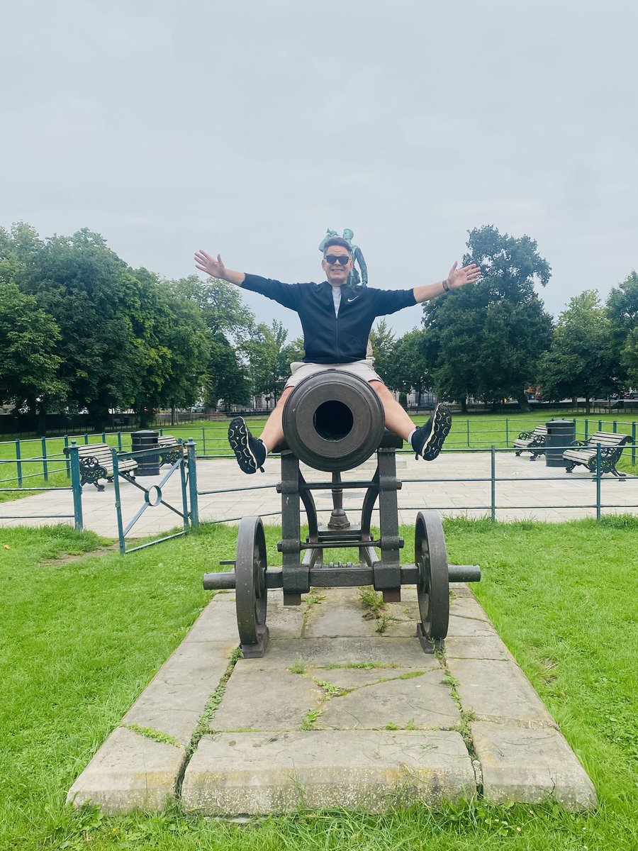 A bit of a tradition when I come home , The Big Cannon on The Mall , Armagh 🧡 🤍 🍀