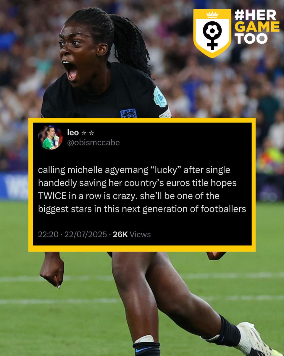 HerGameToo's tweet image. Anyone else wake up wondering if last night was just a dream!?!? 🏴
Our Lionesses really did that!! 😮💨😮💨
Swipe for our fave social media comments about our star girls! 🤩⤵️