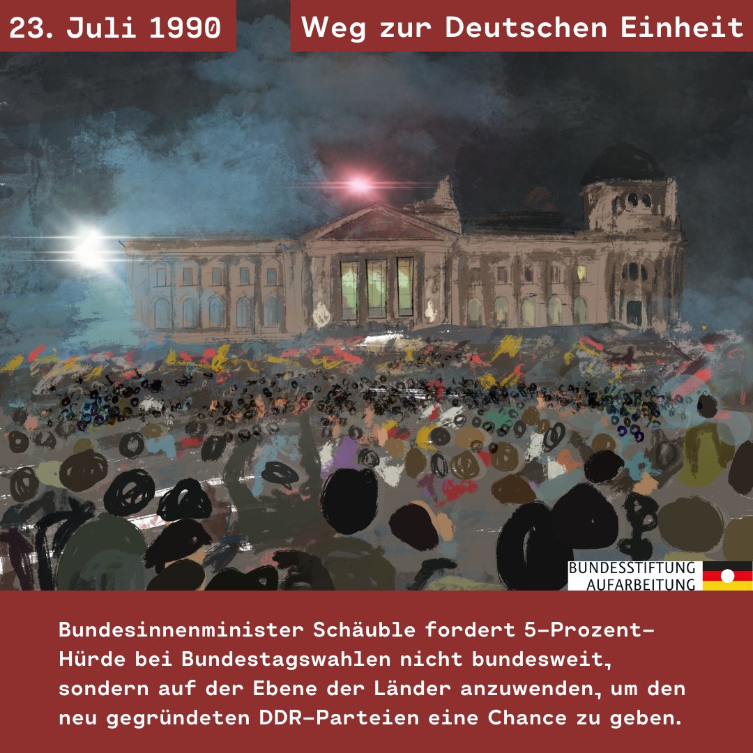 BAufarbeitung's tweet image. "Chronik des Umbruchs 1989/1990"
.
Wir posten bis zum 35. Jahrestag der #Wiedervereinigung am 3.10.2025 Kacheln, die zeigen, was am jeweiligen Datum auf dem Weg von der Friedlichen Revolution zur Deutschen Einheit passierte. In der #DDR und #International.