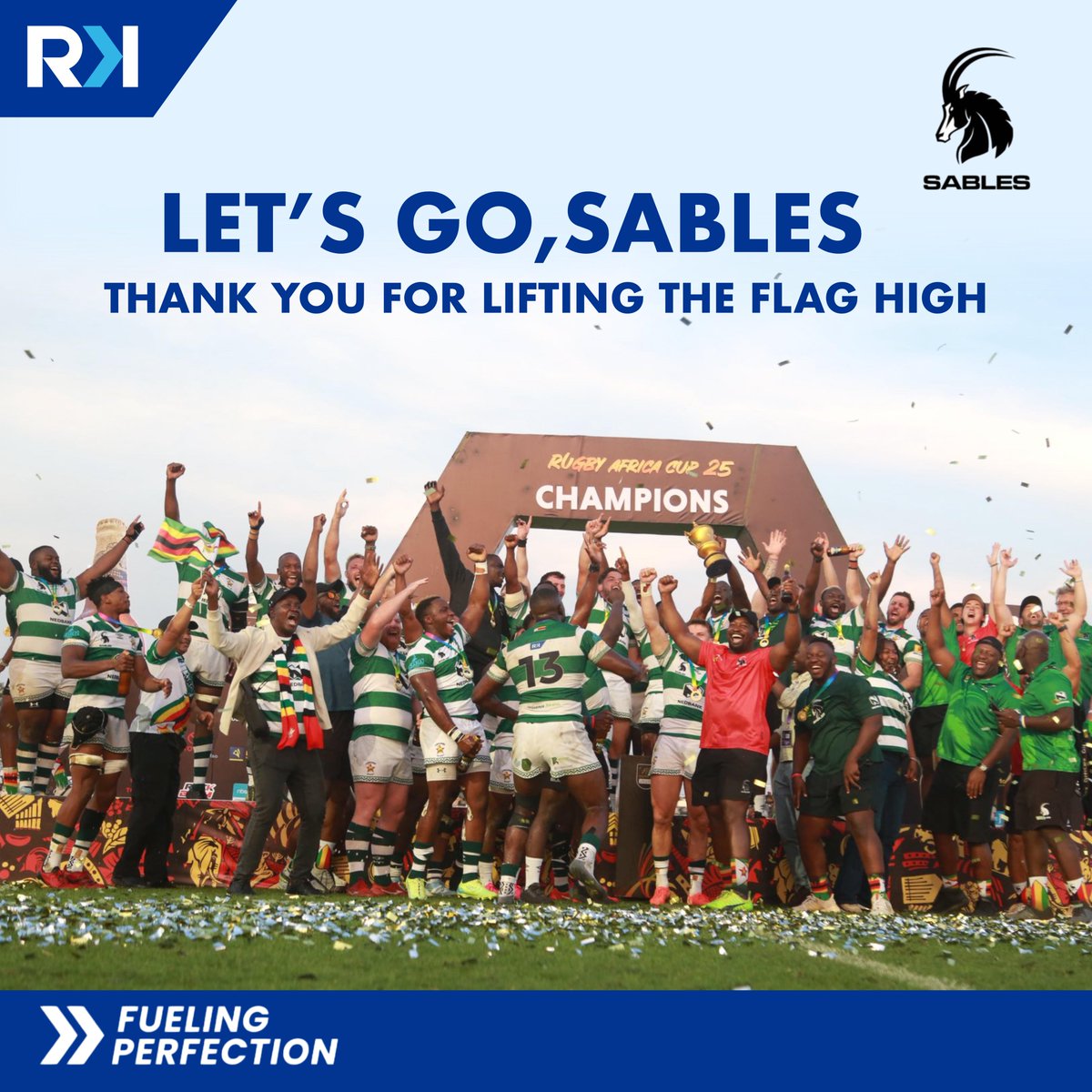 RK FUELS (@rk_fuels) on Twitter photo Well Done Sables, World Cup Here We Come. The Sables don’t run on empty — neither should you. RK Fuels! #fuelingperfection #itsavibe⚡️ #numberonesponsor #zimbabwe🇿🇼 <a href="/SablesRugbyZW/">Zimbabwe Sables 🇿🇼</a> Well Done Sables, World Cup Here We Come. The Sables don’t run on empty — neither should you. RK Fuels! #fuelingperfection #itsavibe⚡️ #numberonesponsor #zimbabwe🇿🇼 <a href="/SablesRugbyZW/">Zimbabwe Sables 🇿🇼</a>