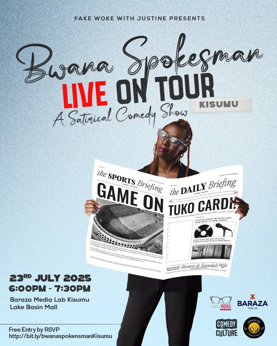 KISUMU!!!!! 
Bwana Spokesman Live On Tour in your CITY Tonight