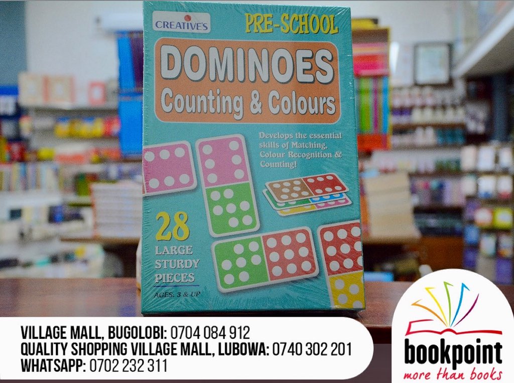 Children learn best through play; and this Preschool Dominoes: Counting &amp; Colors set makes it easy! Build early math skills while having fun together.
Get yours in-store or delivered to you!
#BookpointUG #MoreThanBooks