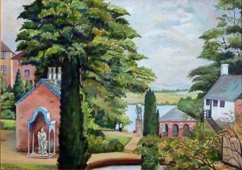 EastLndonGroup's tweet image. This is "Portmeirion" by Lilian Hawthorn (nee Leahy) from her post-war work, most likely the 1960s or possibly the early 1970s. Lilian only contributed 9 paintings to the 8 ELG exhibitions in the 1930s but she continued to paint in later life. She married Elwin Hawthorne in 1937.