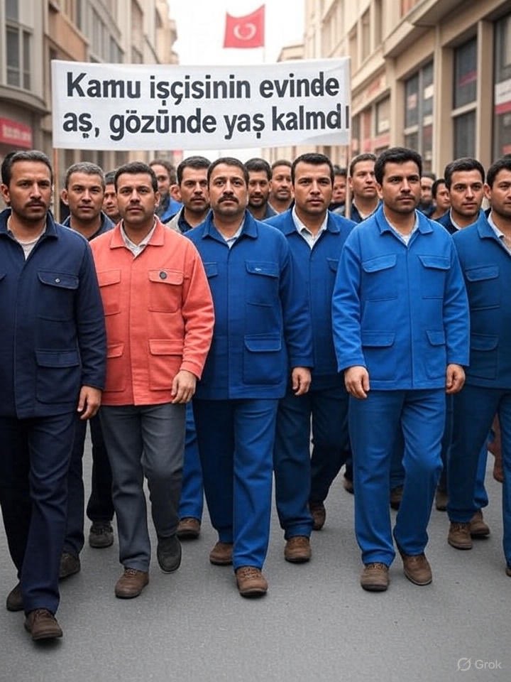 Sustukça kaybettik,
Dayandıkça ezildik.
Birlik olmanın vakti.
Artık yeter!
İşçi Hakları İçin GREVSE GREV!

İşçiHaklarıİçin GrevseGrev