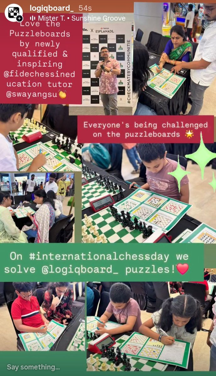 logiqBoard's tweet image. Wow! 🇮🇳 Newly qualified @FIDEschoolChess instructor Satyakam Swayangsu created @logiqBoard puzzleboards for international chess day! Who doesn't love a challenge? #chessconnectsus #problemsolving