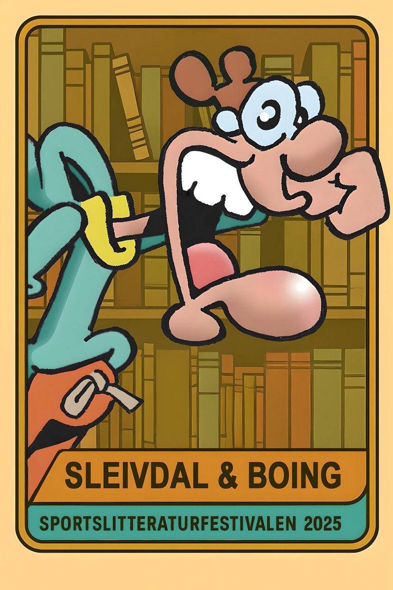 Klar for et hett bokbad med dyp mimring om BOING og Sleivdal? 
Da tar du elegant turen til Sportslitteratur-festivalen på Hamar 9. oktober og ser oss tegnerne gjøre oss bort på scenen i regi av ordstyrer <a href="/HognerX/">Hogner</a> 

<a href="/sportsbibliotek/">Sportslitteraturfestivalen</a>