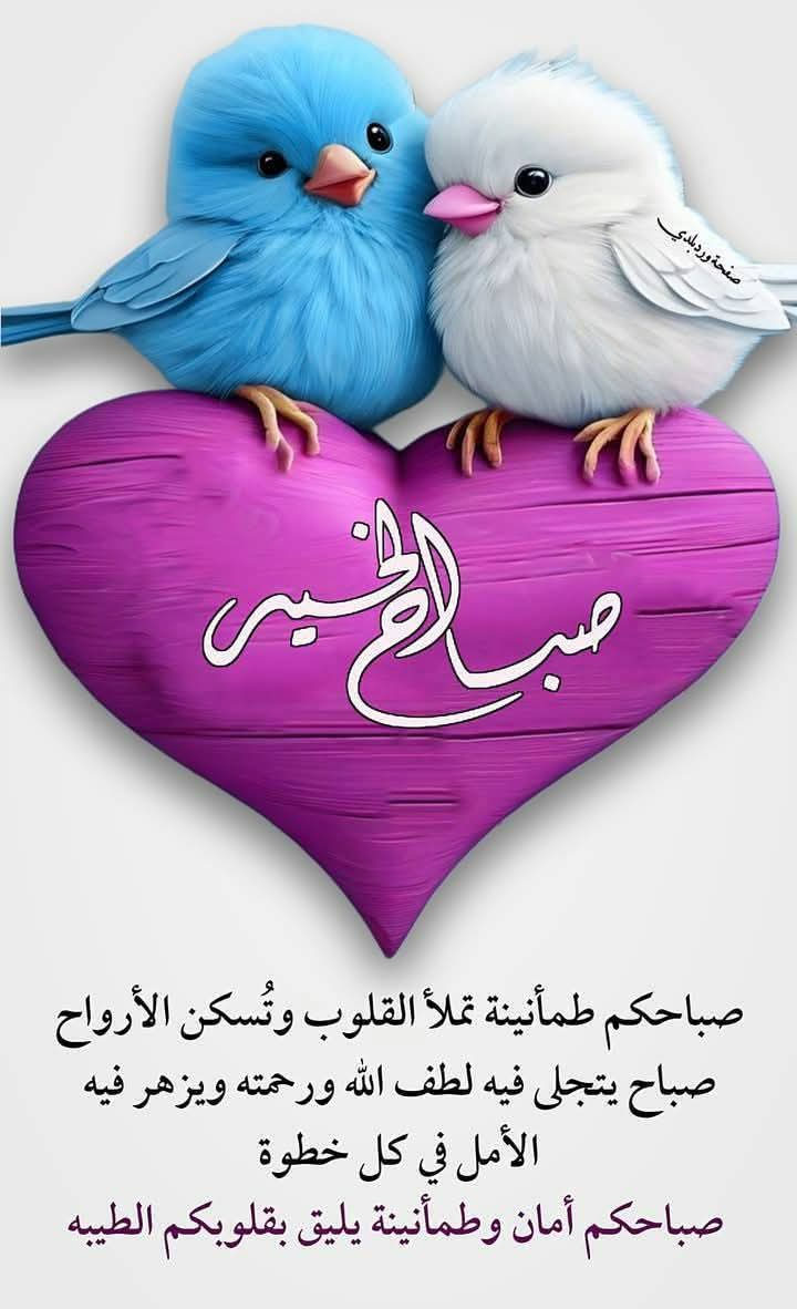 🌺.. يِّأّ صٌبِأّحٌ أّلَخَيِّر وِهِبِأّتّ أّلَنَِّســـــيِّمَ
🌺.. وِيِّأّ صٌبِأّحٌ أّلَنِـوِر وِنِقِــوِوِلَ أّلََّسـلَأّمَ
🌺.. أّلََّســــعٌـأّدِهِ رزِّقِ وِأّلَمَعٌطّيِّ ګـريِّمَ
🌺.. أَّســــــعٌدِ أّلَلَهِ قِلَبِ مَنِ ردِأّلََّسلَأّمَ
🌷☘️ 
   🌹.. طَـْـــاَبَ